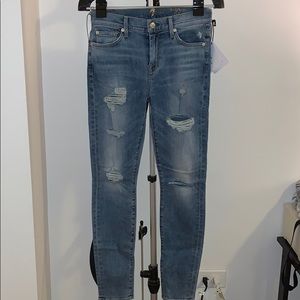 7 For All Mankind High Waisted Skinny Jeans